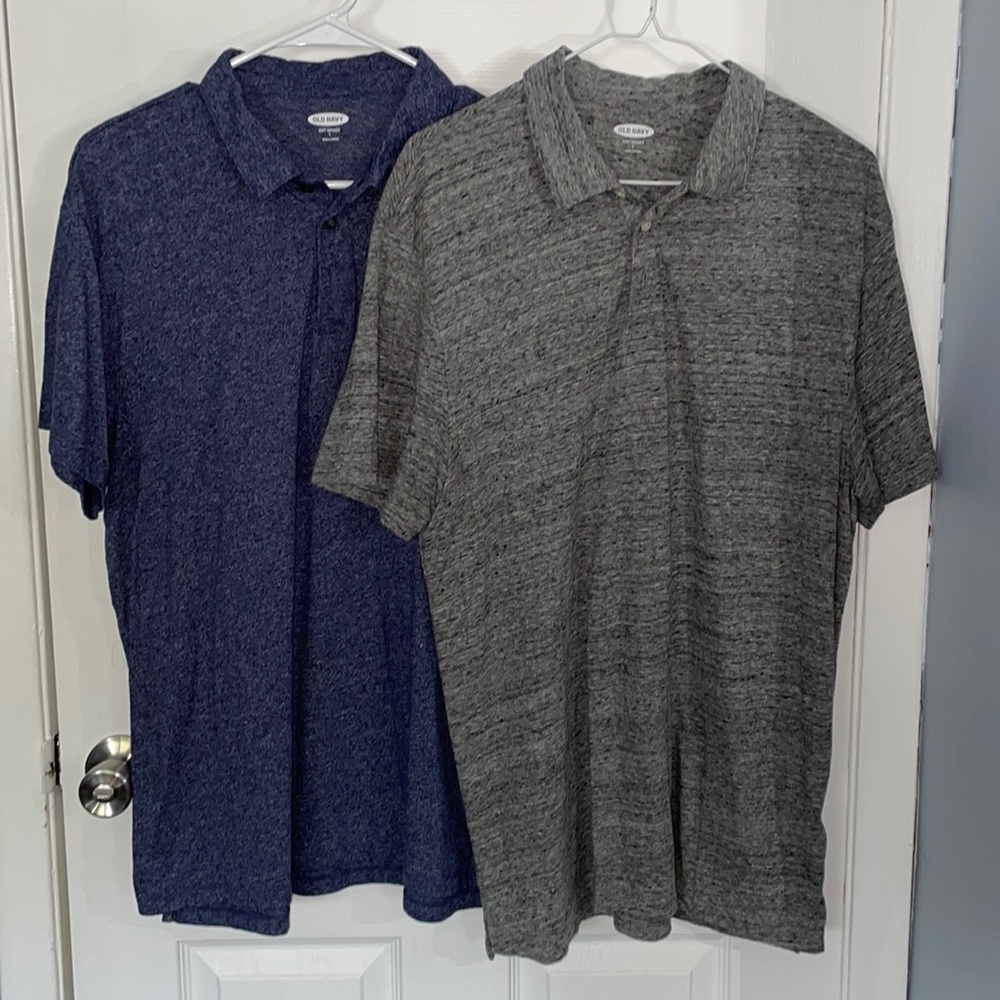 Two old navy mens collar shirts